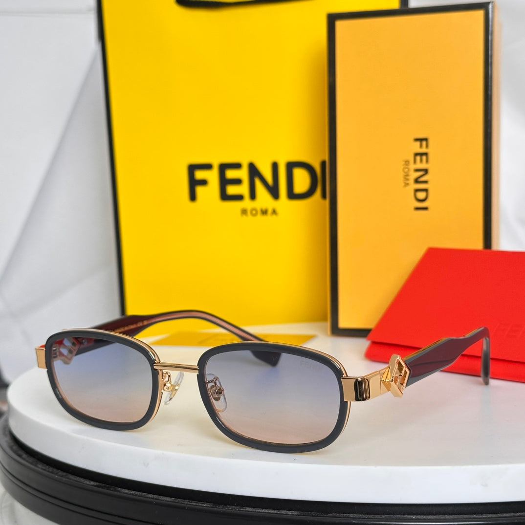 FENDI SELLERIA RECTANGULAR FRAME SUNGLASSES FD8131 IN ACETATE
