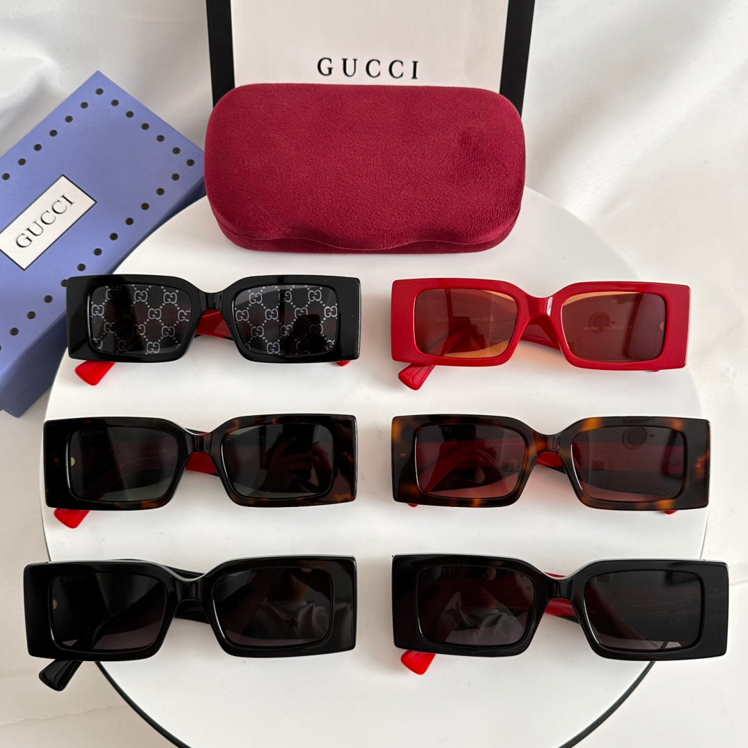 GUCCI CHUNKY GEOMETRIC FRAME SUNGLASSES GG1860S IN ACETATE