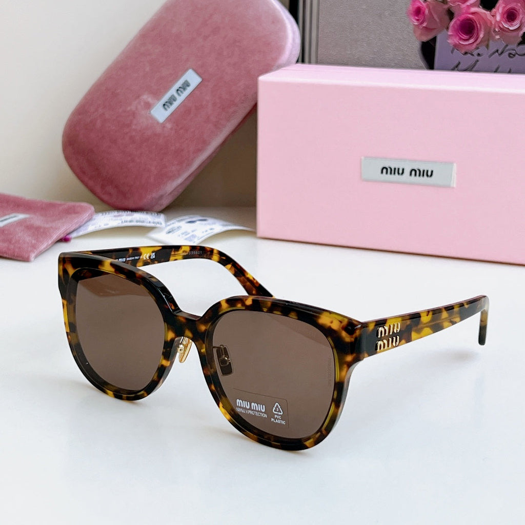 MIU MIU LOGO SUNGLASSES SMU 01ZS 573436 IN ACETATE