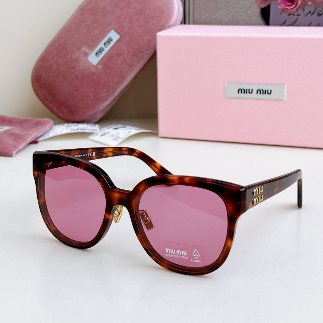 MIU MIU LOGO SUNGLASSES SMU 01ZS 573436 IN ACETATE