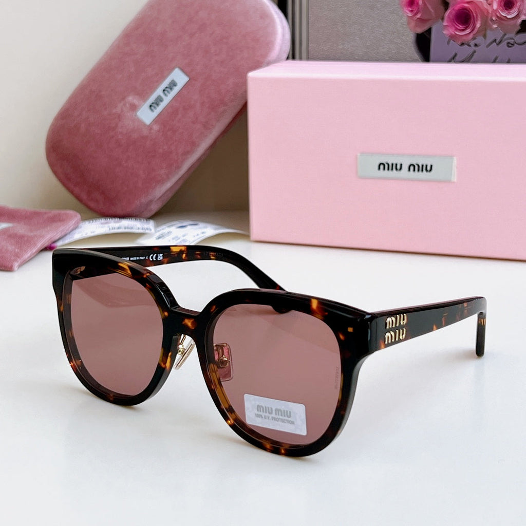 MIU MIU LOGO SUNGLASSES SMU 01ZS 573436 IN ACETATE