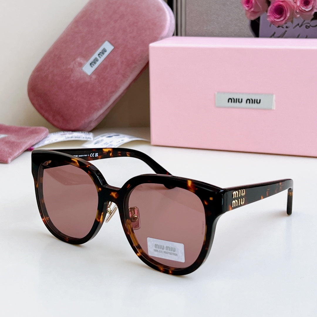 MIU MIU LOGO SUNGLASSES SMU 01ZS 573436 IN ACETATE