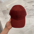 MIU MIU MM BASEBALL CAP IN RED FABRIC EMBROIDERED LOGO STYLE 9