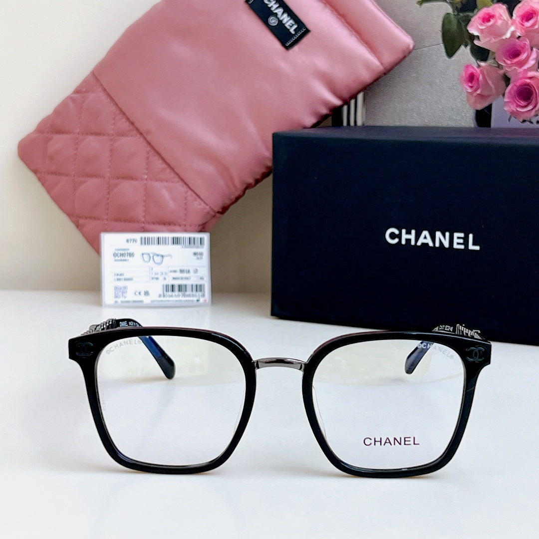 CHANEL SQUARE SUNGLASSES CH 0769 IN ACETATE CHAIN METAL