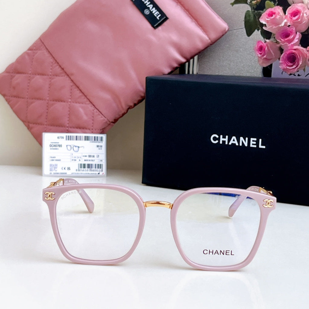 CHANEL SQUARE SUNGLASSES CH 0769 IN ACETATE CHAIN METAL
