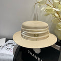 MIU MIU MM STRAW HAT IN LIGHT BEIGE WITH RHINESTONE EMBELLISHED