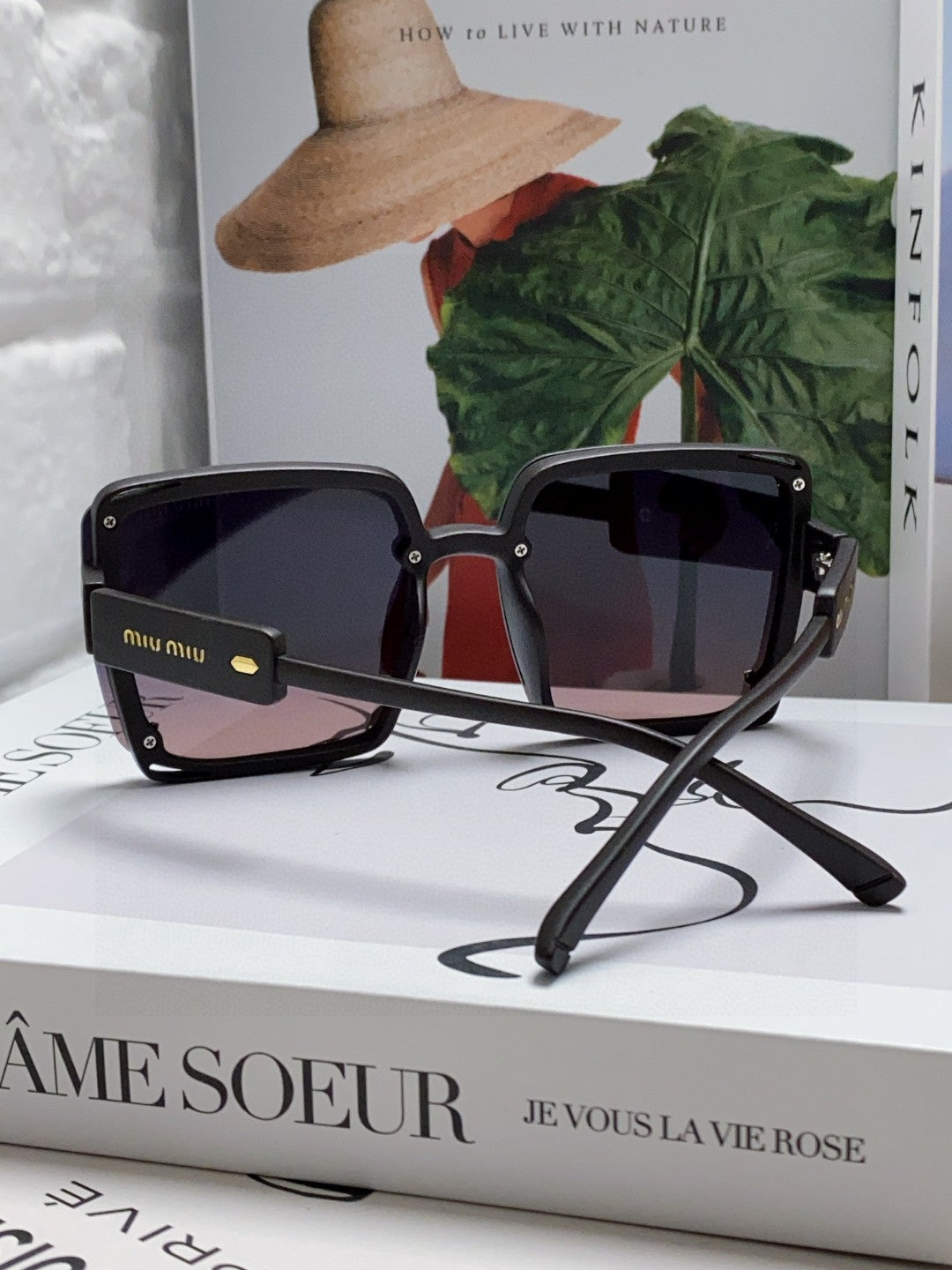 MIU MIU RUNWAY SQUARE SUNGLASSES 576823 IN ACETATE
