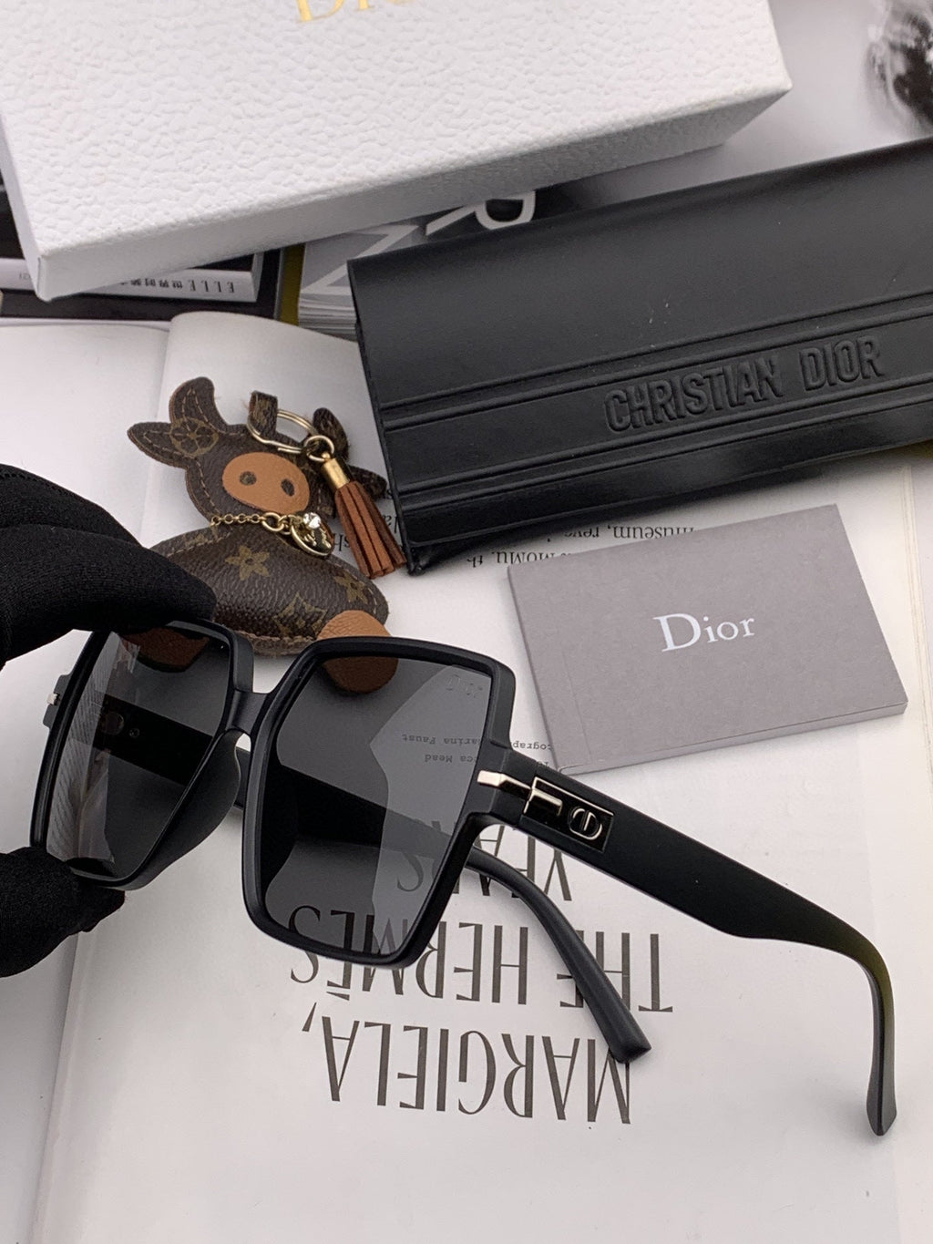 DIOR MONTAIGNE SQUARE SUNGLASSES CD4780 IN ACETATE