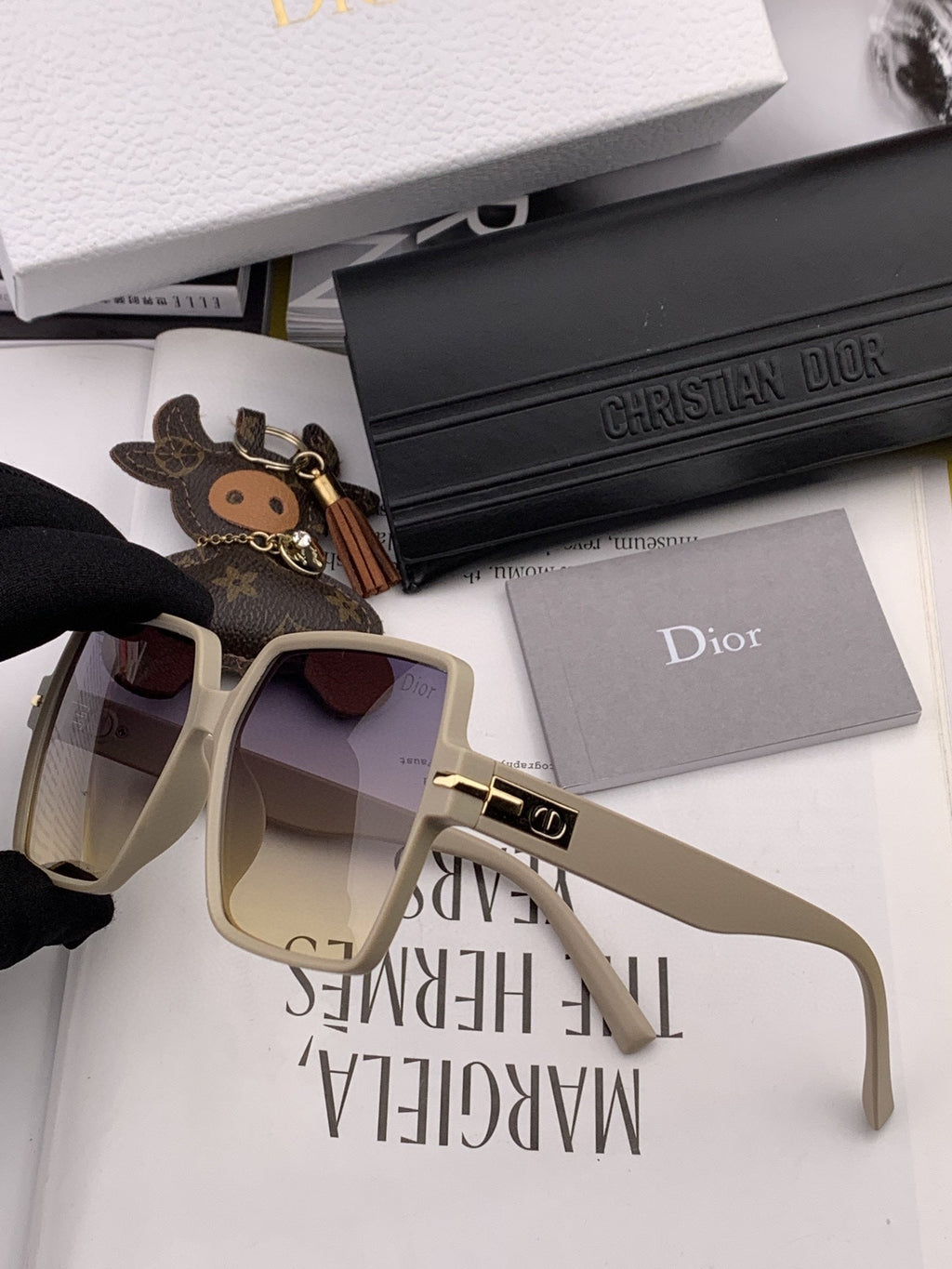 DIOR MONTAIGNE SQUARE SUNGLASSES CD4780 IN ACETATE