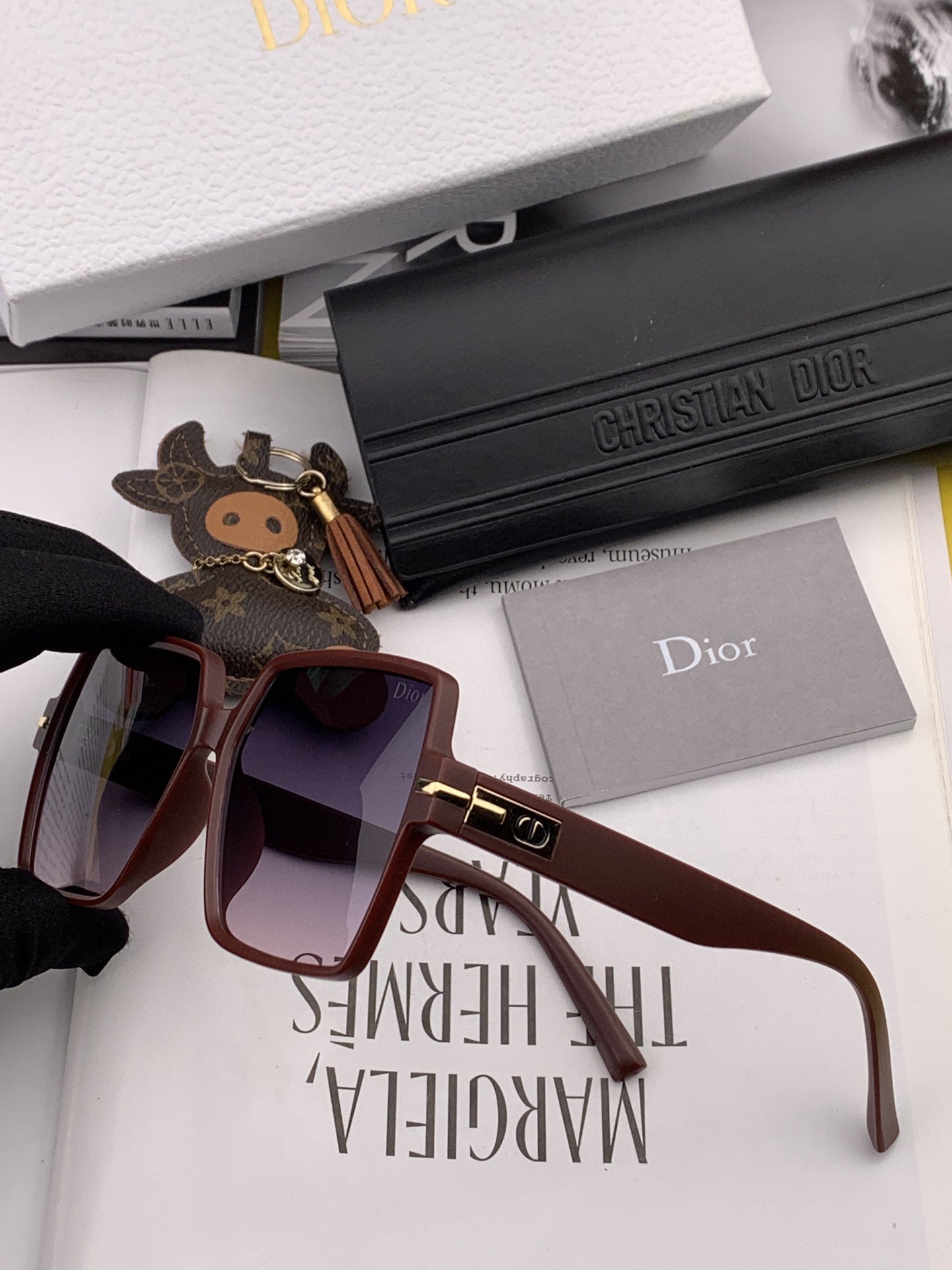 DIOR MONTAIGNE SQUARE SUNGLASSES CD4780 IN ACETATE