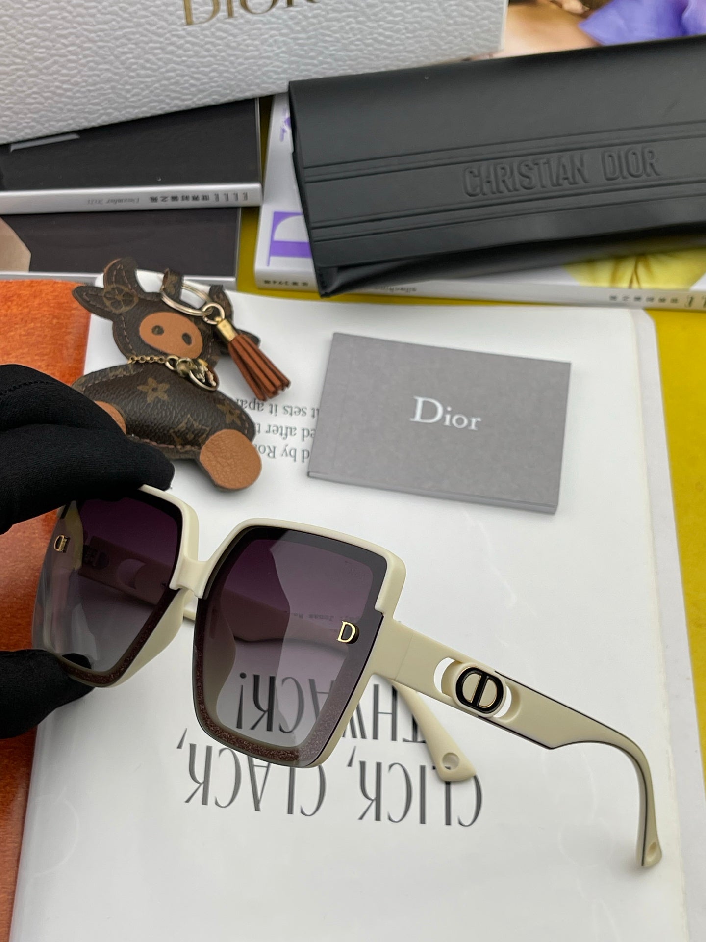 DIOR MONTAIGNE SQUARE SUNGLASSES CD7129 IN ACETATE