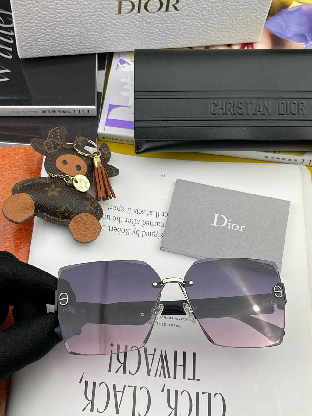 DIOR MONTAIGNE SQUARE SUNGLASSES CD7159 IN ACETATE