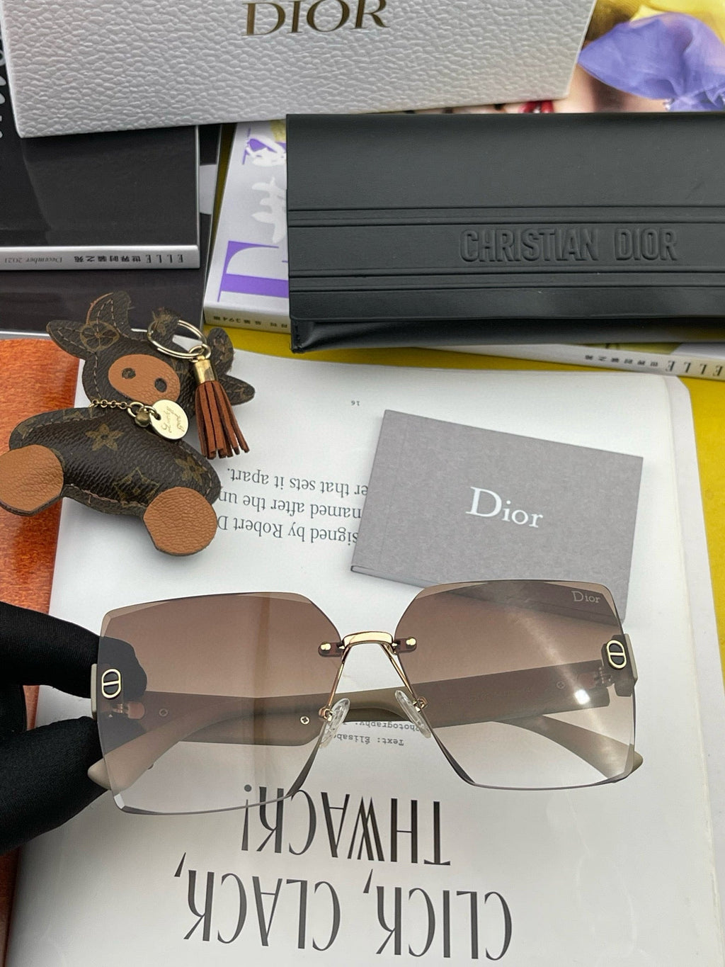 DIOR MONTAIGNE SQUARE SUNGLASSES CD7159 IN ACETATE