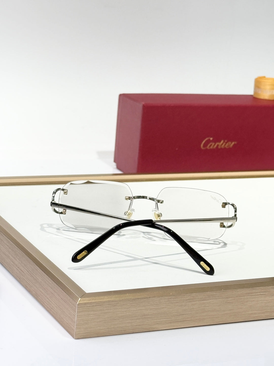 CARTIER PHOTOCHROMIC LENSES SQUARE FRAME SUNGLASSES CT0093O IN METAL