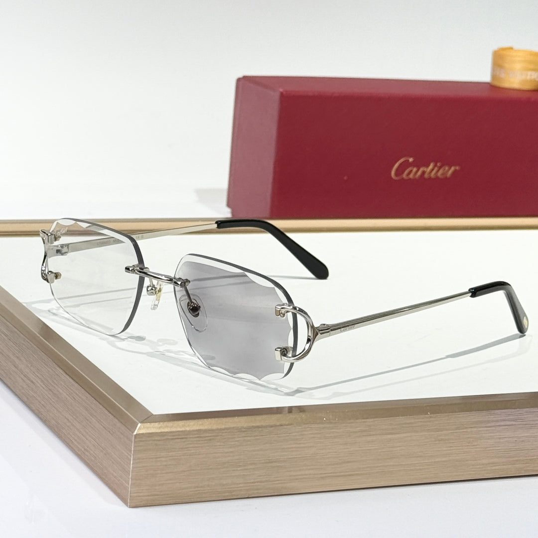 CARTIER PHOTOCHROMIC LENSES SQUARE FRAME SUNGLASSES CT0093O IN METAL