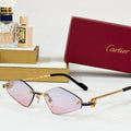 CARTIER RIMLESS ANGULAR FRAME SUNGLASSES CT0695 IN METAL
