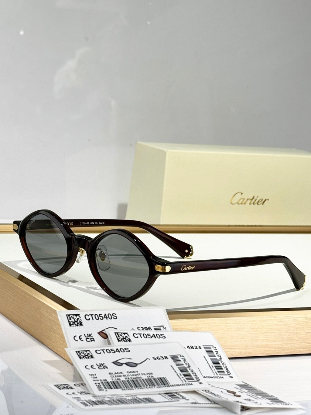 CARTIER PREMIÈRE GEOMETRIC FRAME SUNGLASSES CT0540S IN ACETATE