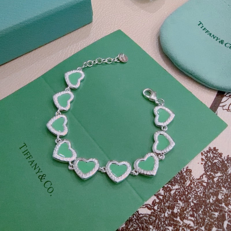 18K Return to Tiffany Green Heart Tag Bracelet