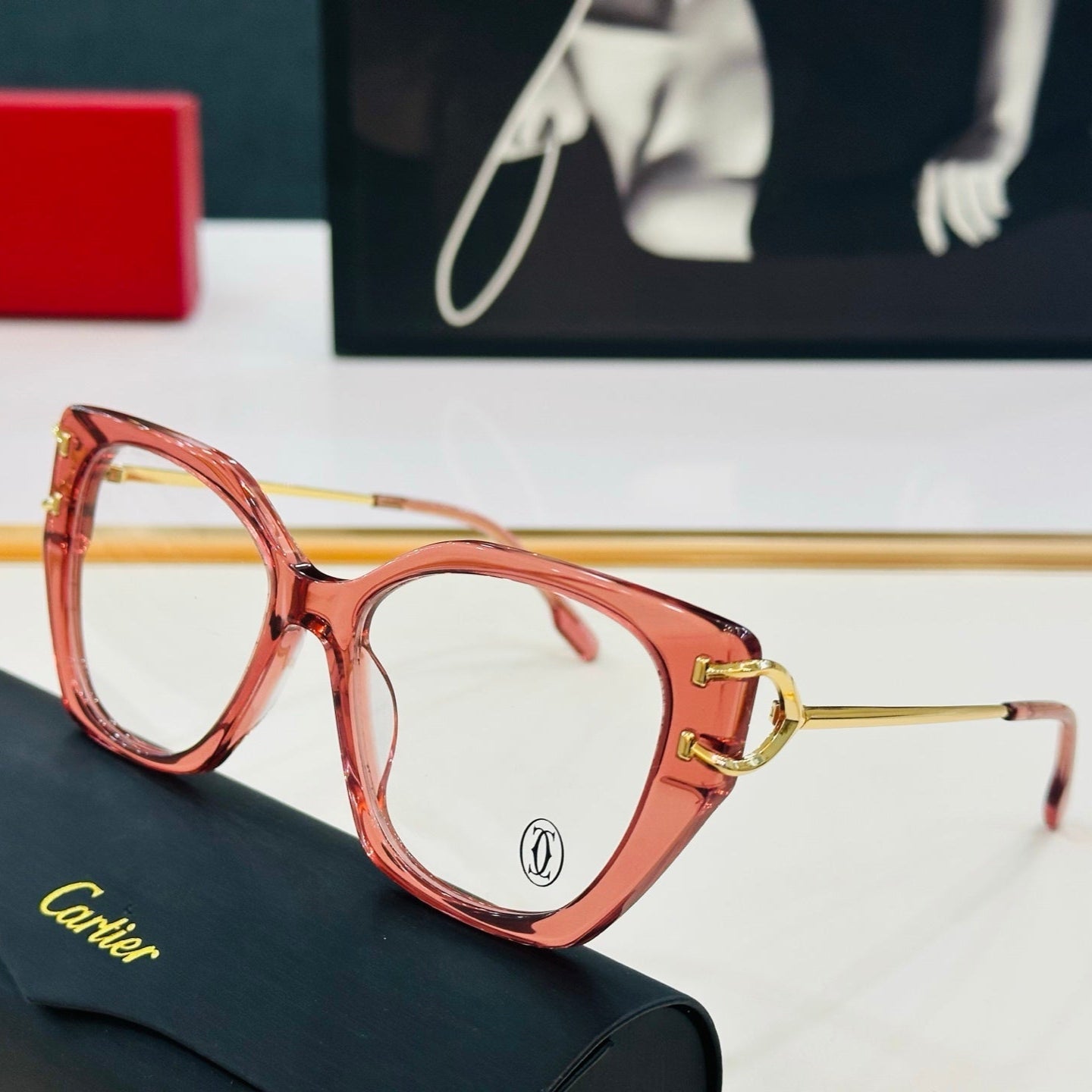 CARTIER BUTTERFLY FRAME SUNGLASSES 522660 IN ACETATE