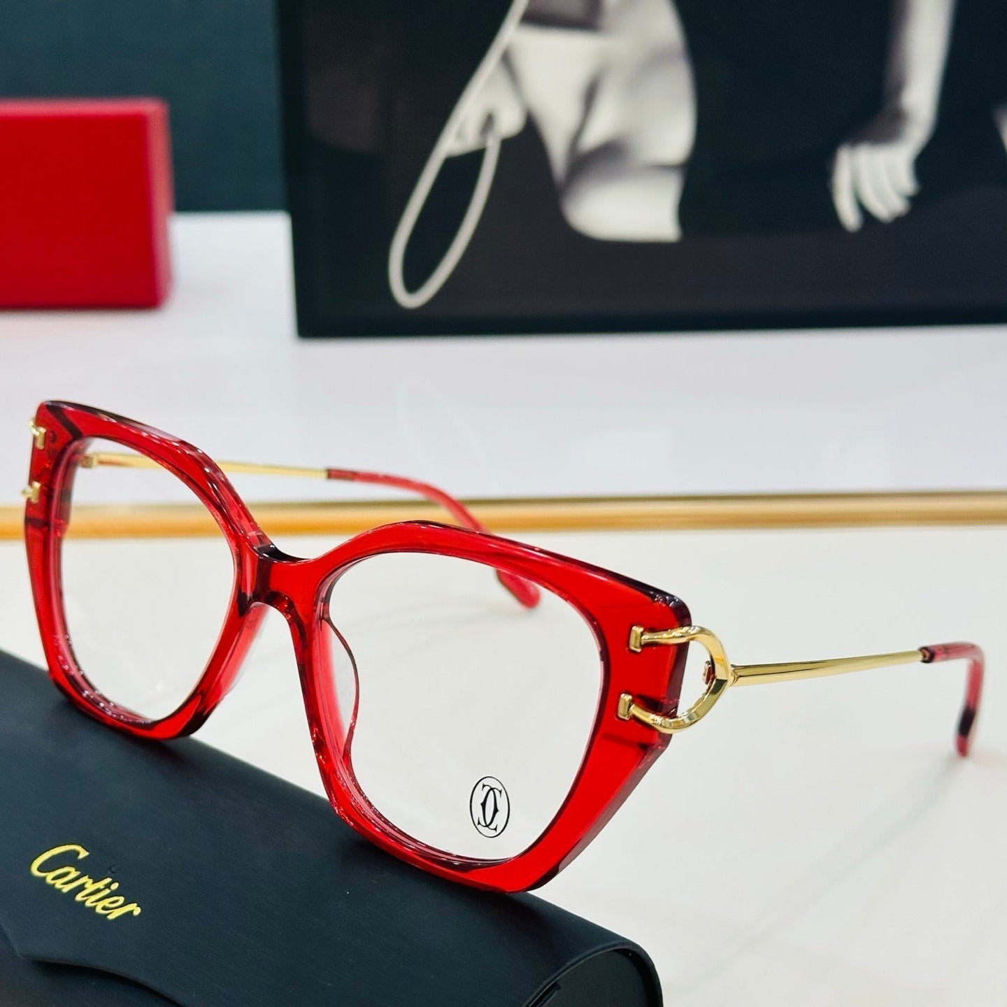 CARTIER BUTTERFLY FRAME SUNGLASSES 522660 IN ACETATE