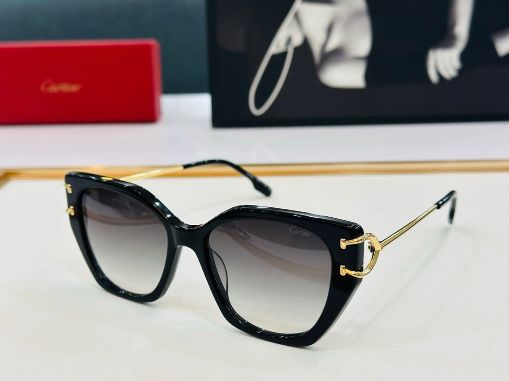 CARTIER BUTTERFLY FRAME SUNGLASSES 530154 IN METAL AND ACETATE