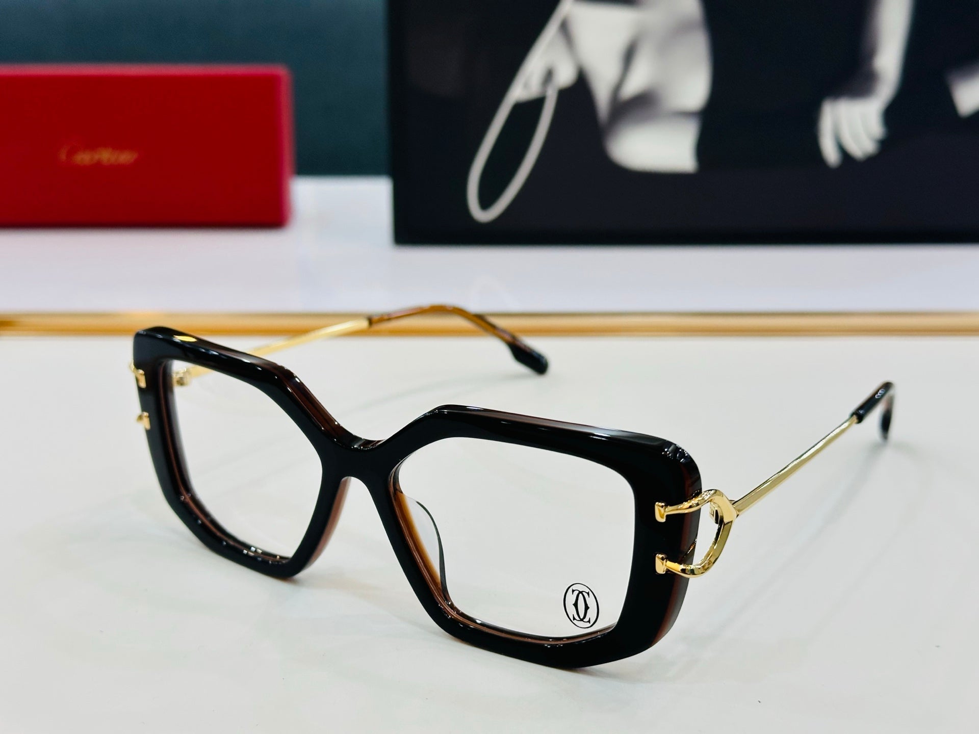 CARTIER SQUARE FRAME SUNGLASSES CT0531S IN ACETATE AND METAL
