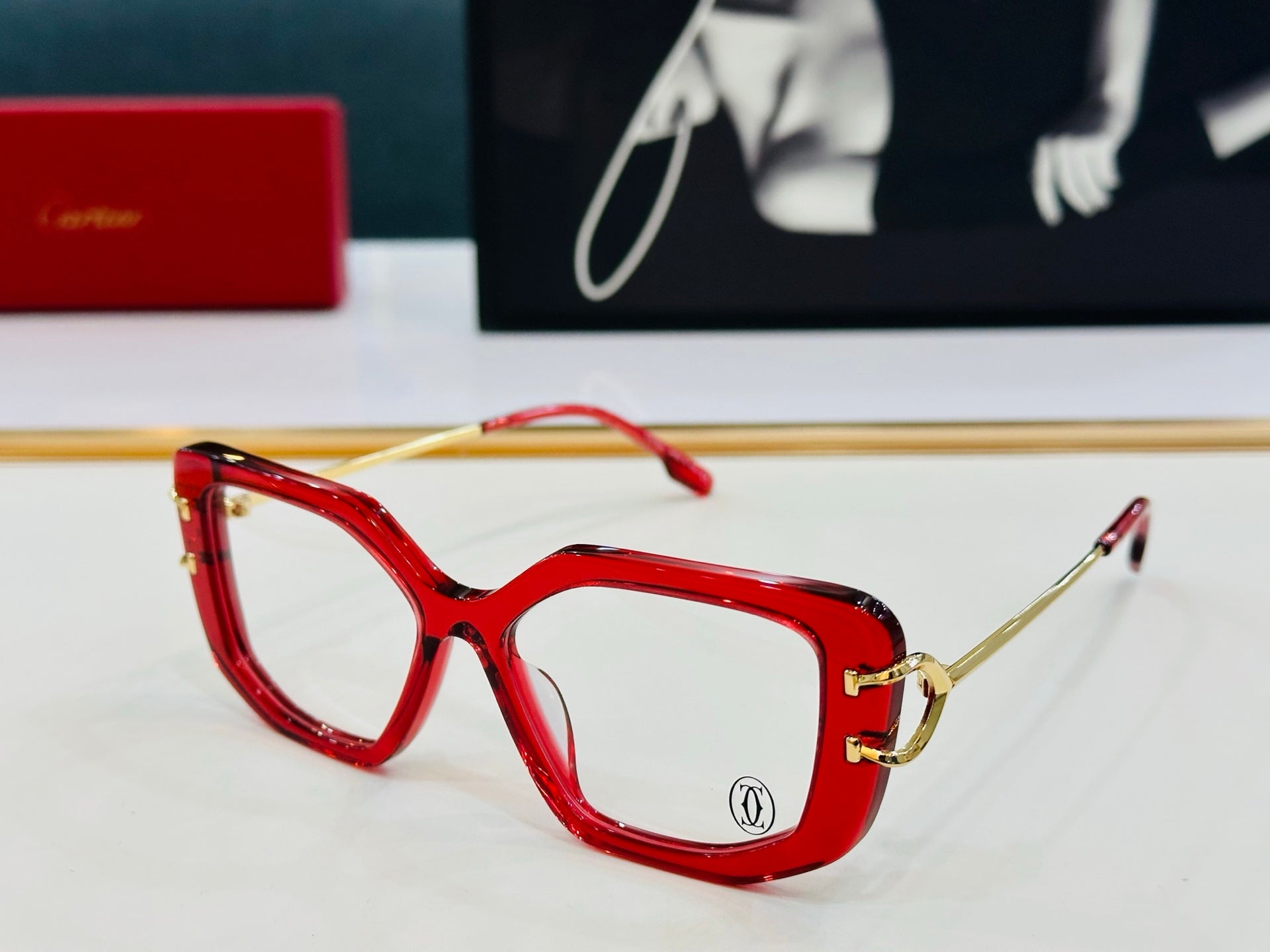 CARTIER SQUARE FRAME SUNGLASSES CT0531S IN ACETATE AND METAL