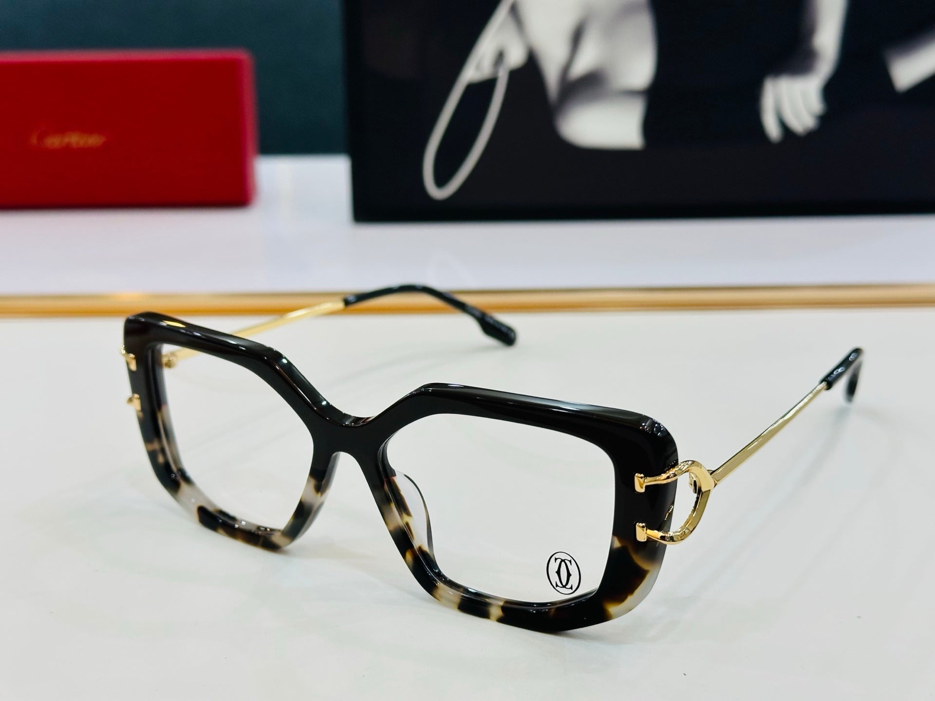 CARTIER SQUARE FRAME SUNGLASSES CT0531S IN ACETATE AND METAL