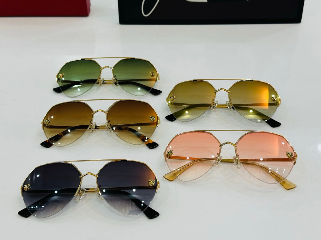 CARTIER SIGNATURE AVIATOR FRAME SUNGLASSES CT0355S IN METAL