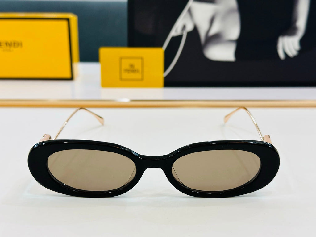 FENDI FF DIAMONDS OVAL FRAME SUNGLASSES E3018 IN ACETATE