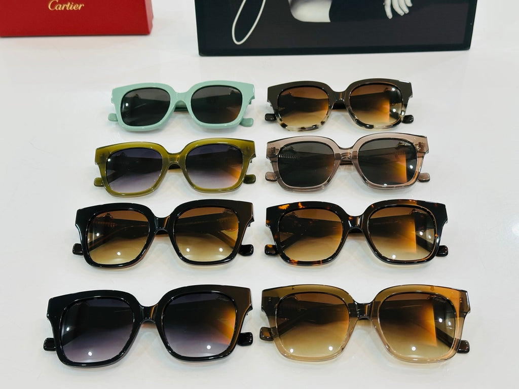CARTIER PANTHÈRE SQUARE FRAME SUNGLASSES 575857 IN ACETATE