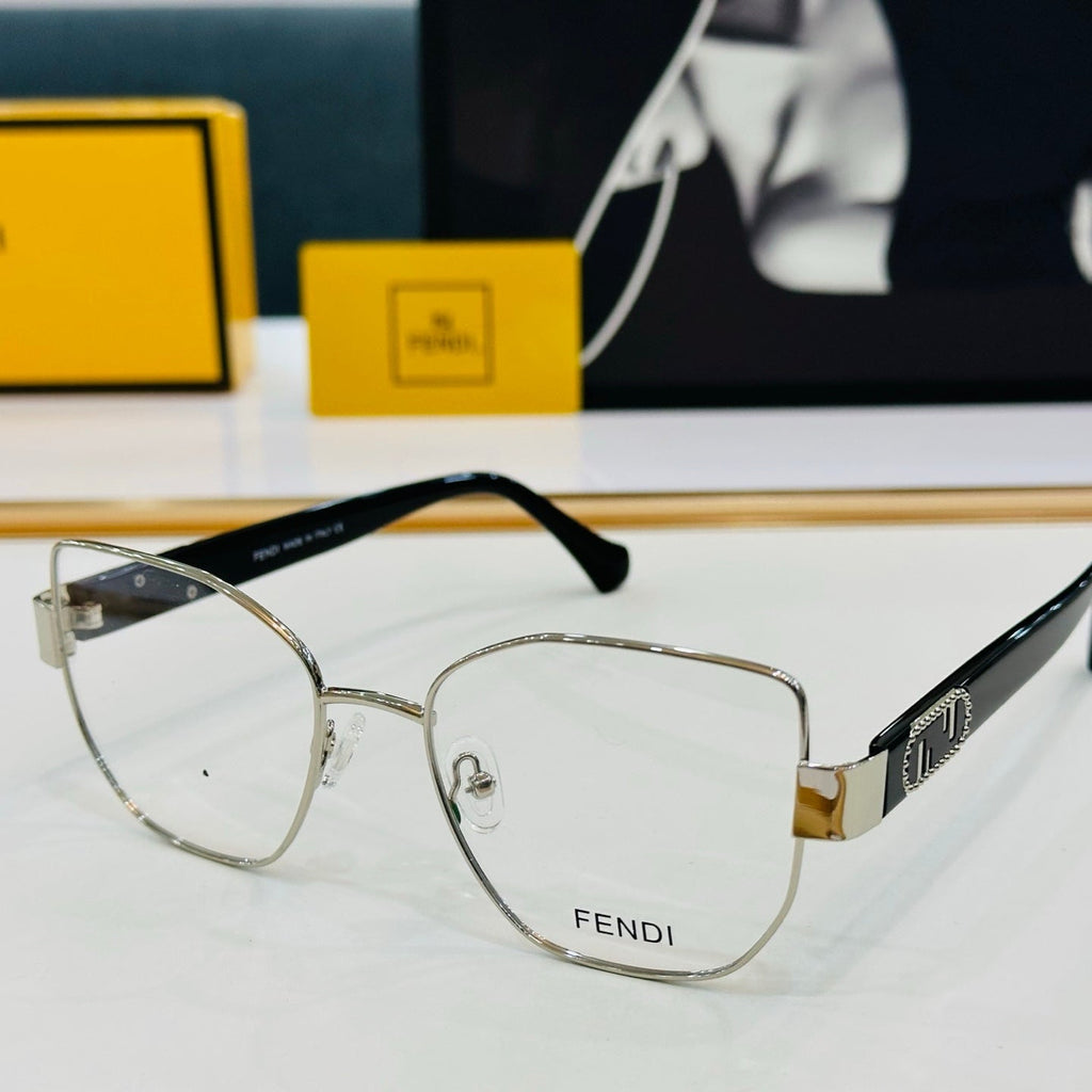 FENDI BAGUETTE SQUARE FRAME SUNGLASSES FE40051 IN METAL