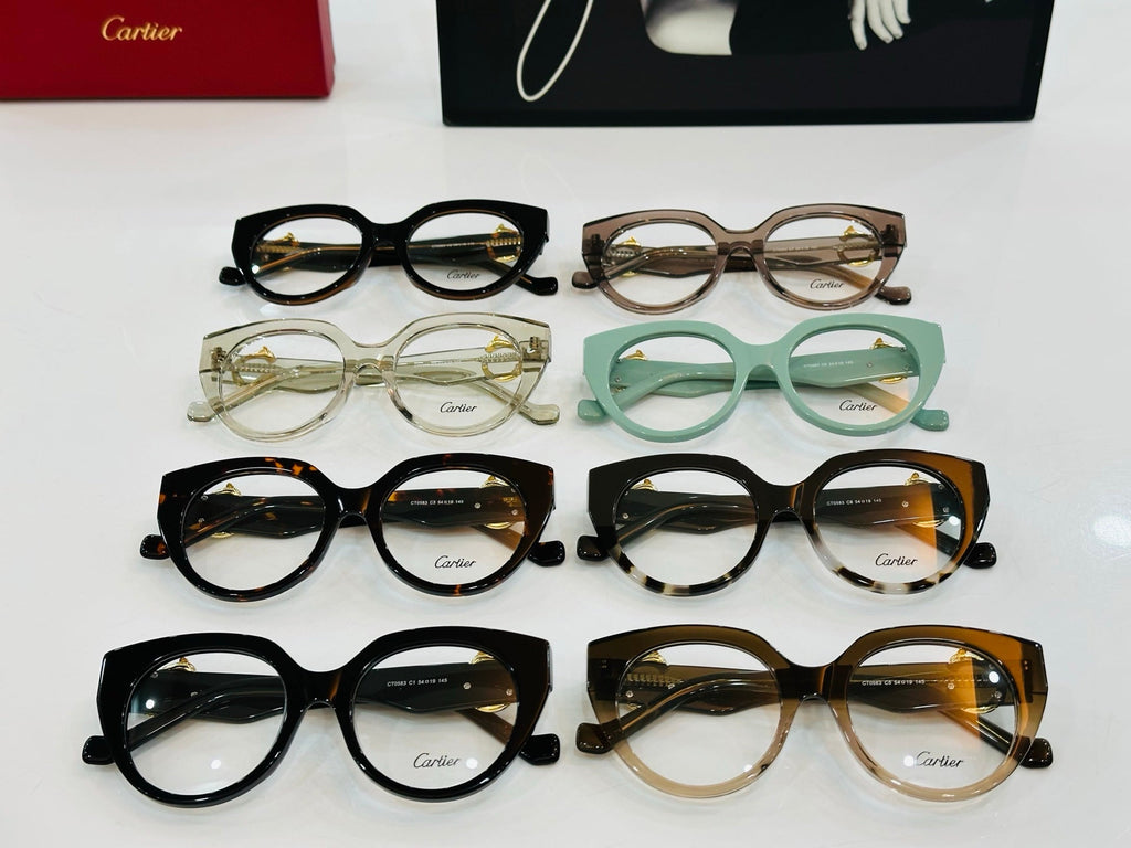 CARTIER PANTHÈRE ROUND FRAME SUNGLASSES 578200 IN ACETATE