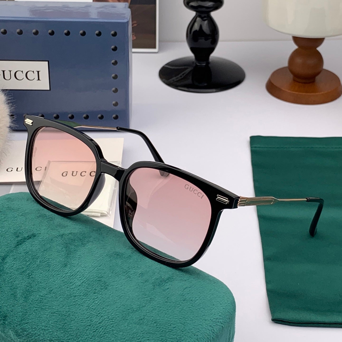 GUCCI SQUARE FRAME SUNGLASSES G55501 IN ACETATE