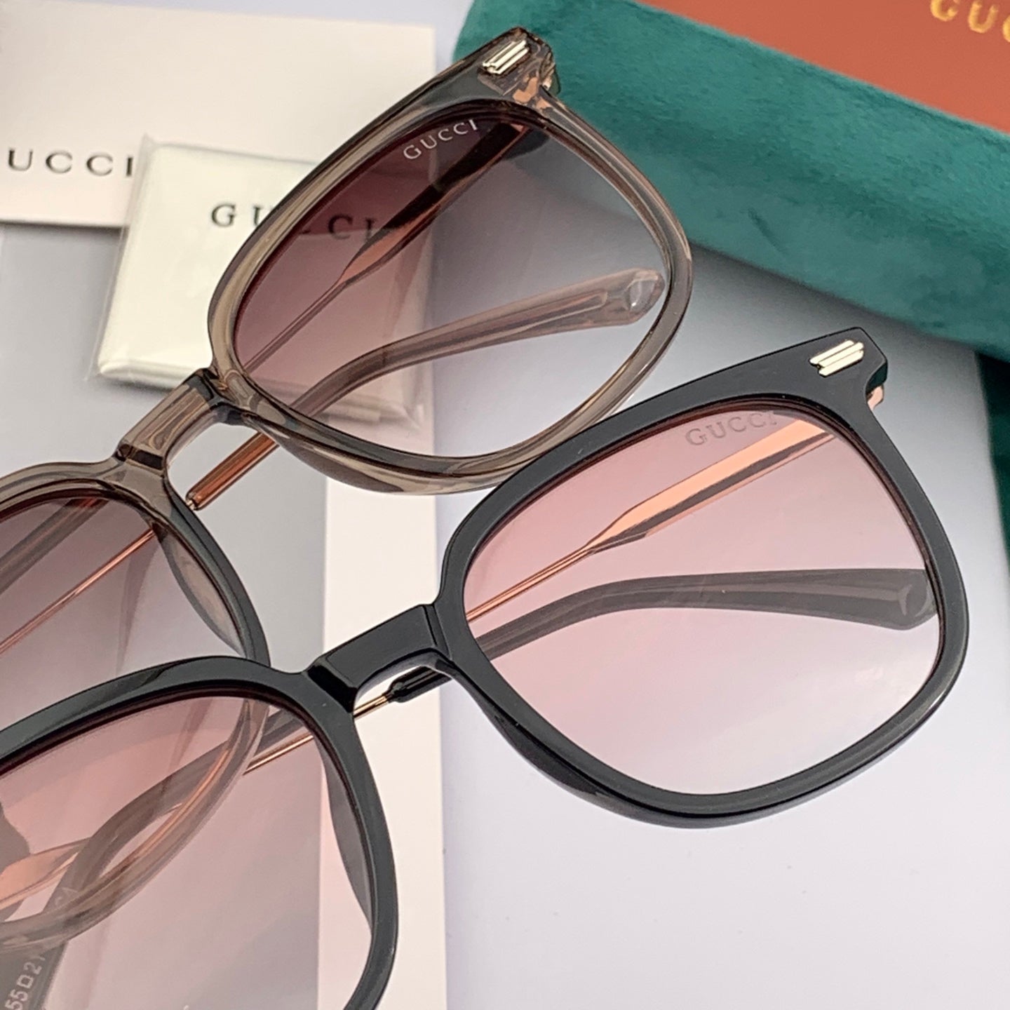 GUCCI SQUARE FRAME SUNGLASSES G55501 IN ACETATE