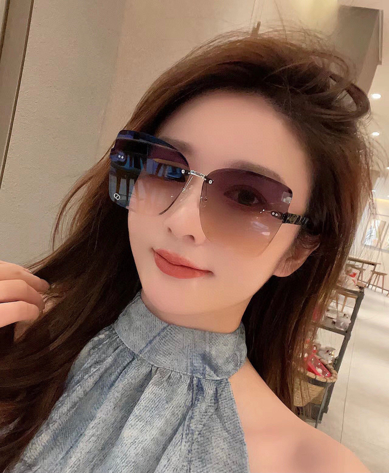 DIOR MONTAIGNE SUNGLASSES CD6710 IN MULTICOLOR ACETATE