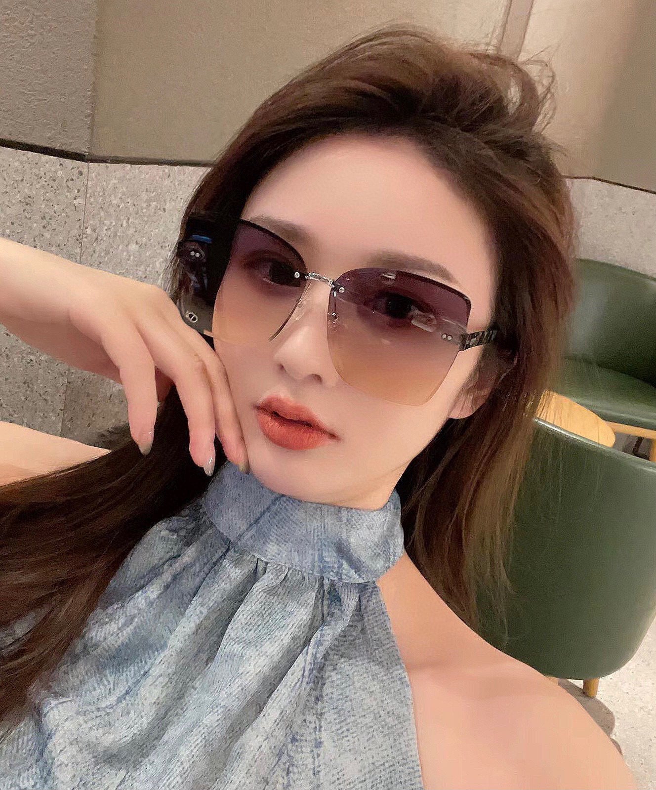 DIOR MONTAIGNE SUNGLASSES CD6710 IN MULTICOLOR ACETATE