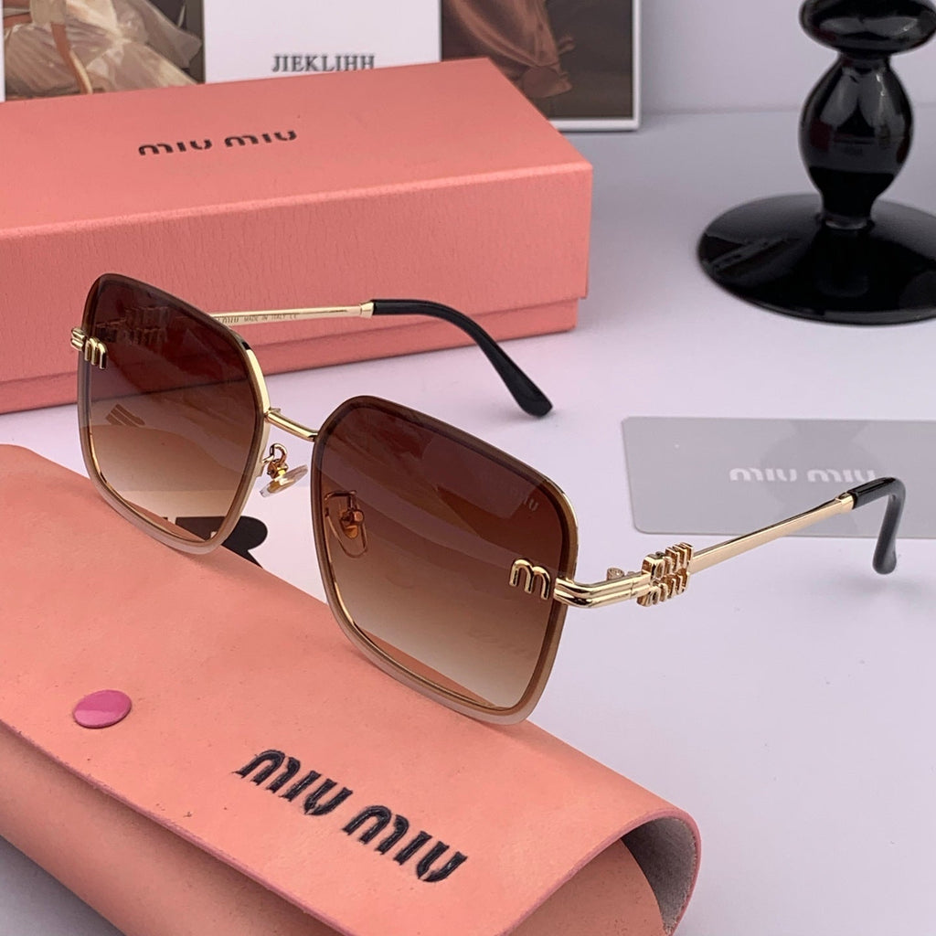 MIU MIU RUNWAY SQUARE SUNGLASSES M9407 IN METAL