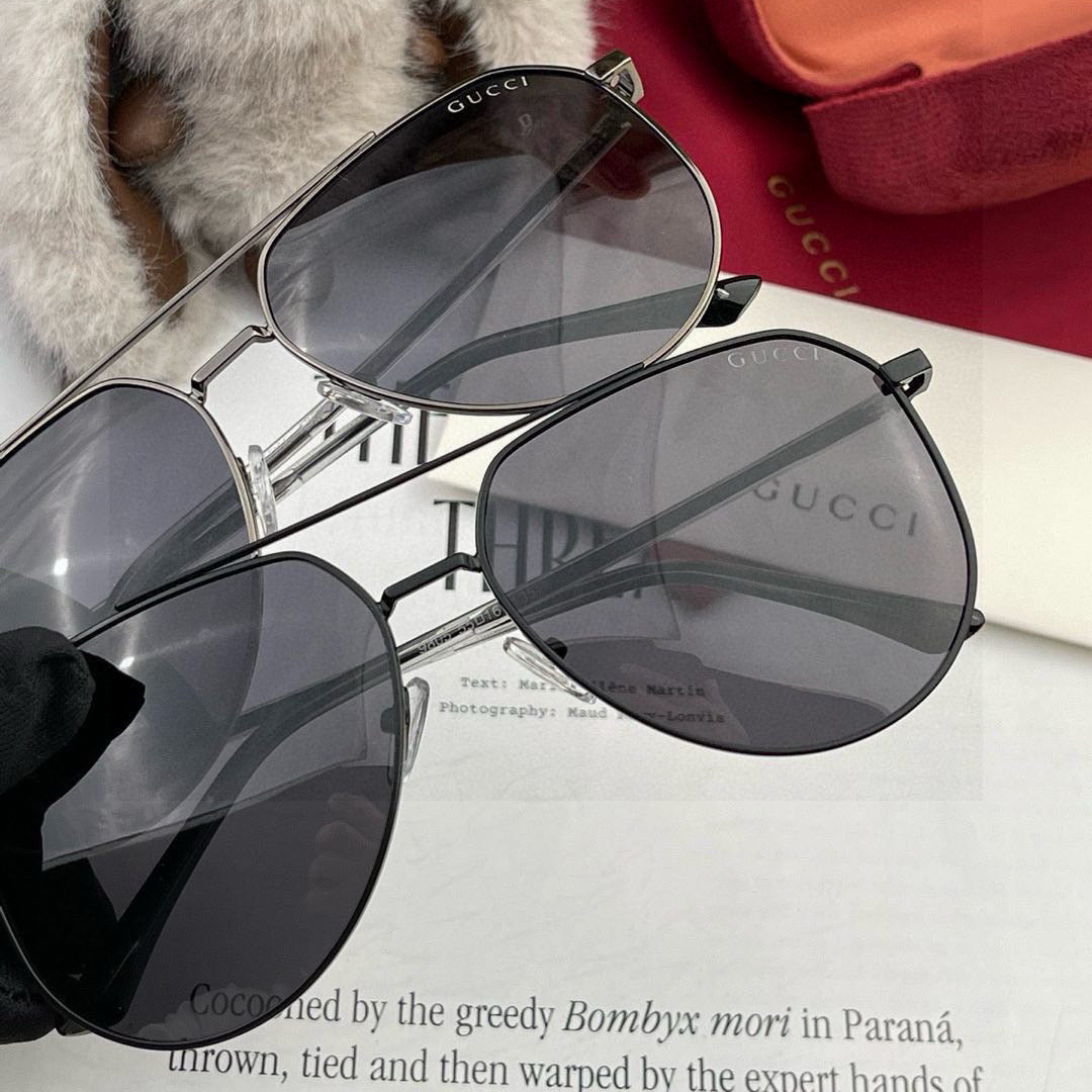 GUCCI AVIATOR FRAME SUNGLASSES 5980 IN METAL