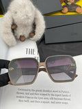 DIOR MONTAIGNE SQUARE SUNGLASSES D1292 IN LIGHT BROWN ACETATE