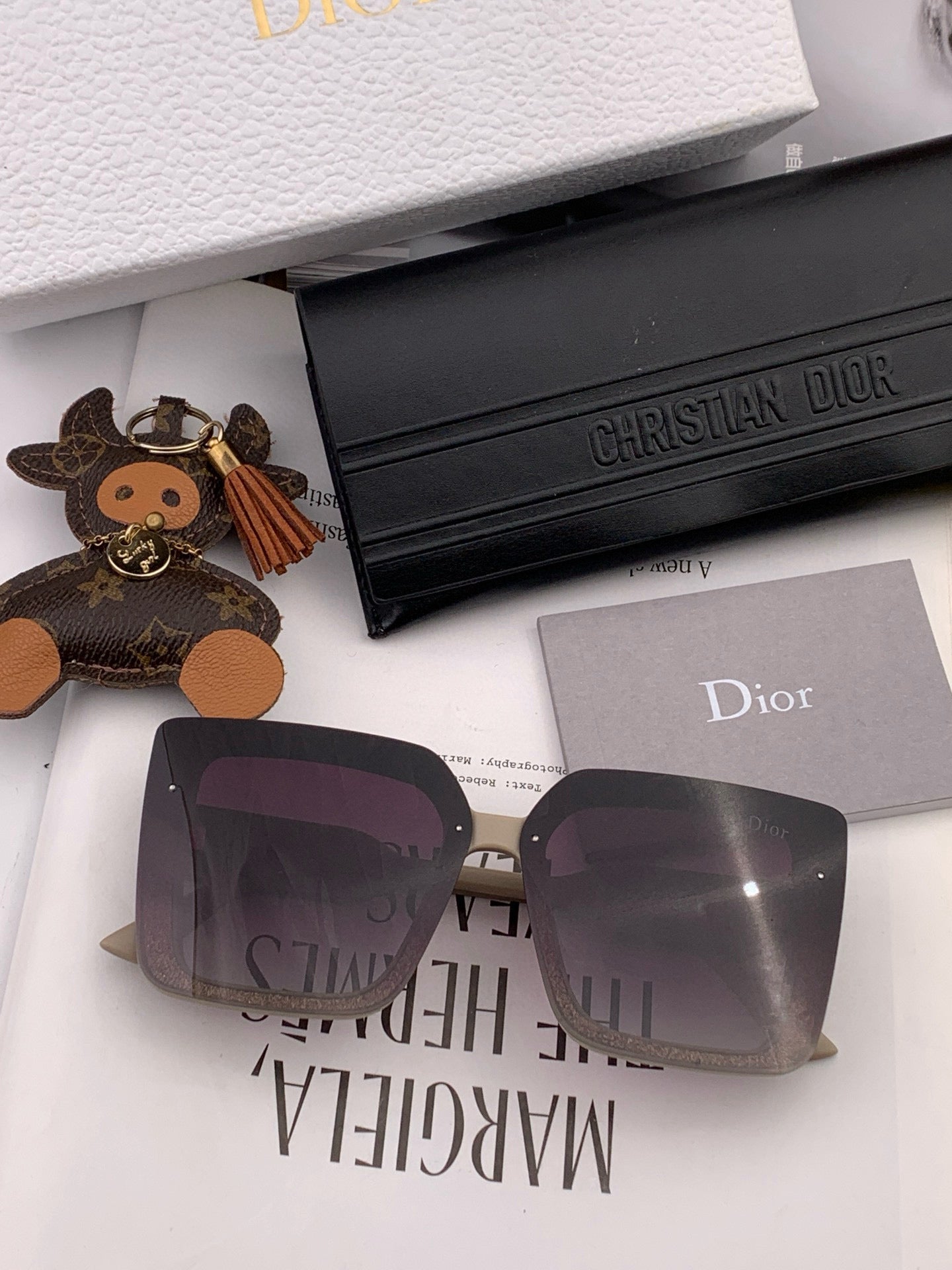 DIOR MONTAIGNE SQUARE SUNGLASSES D6227 IN ACETATE