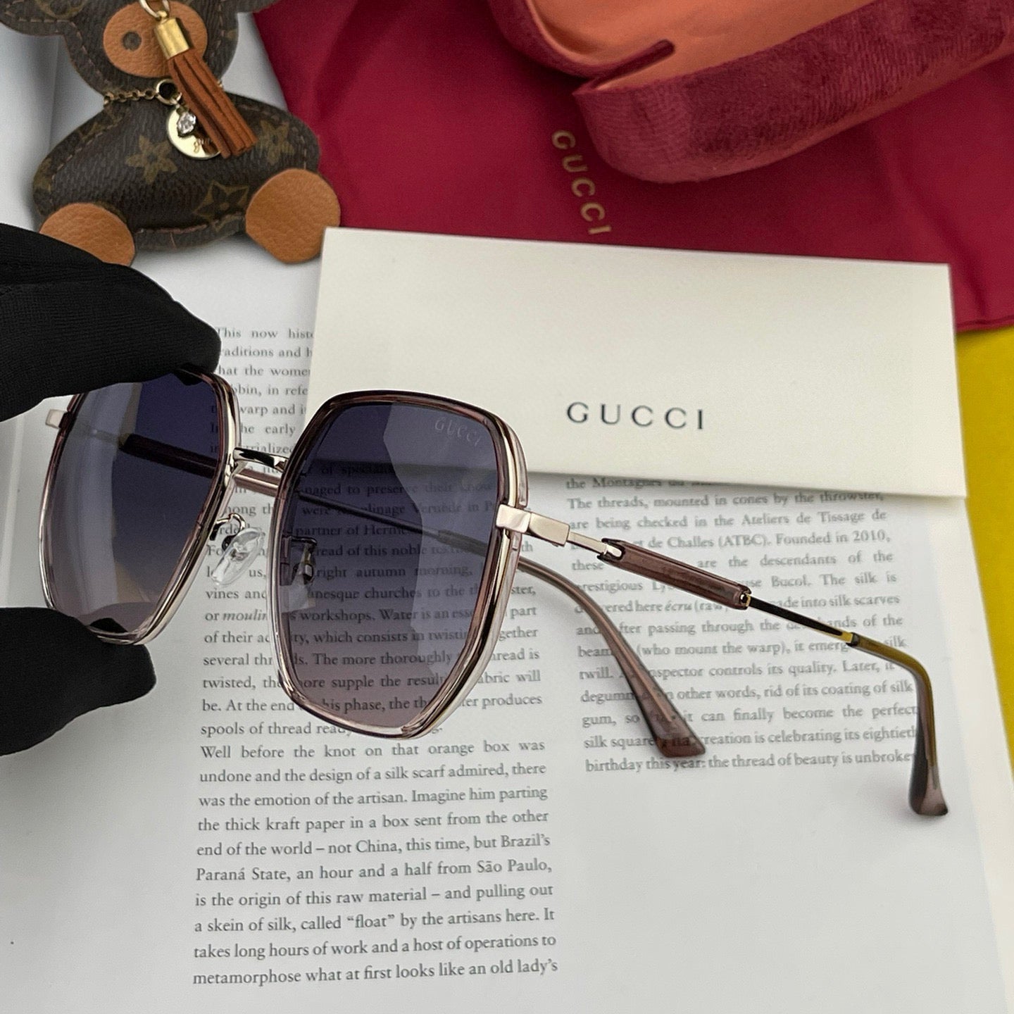 GUCCI SQUARE FRAME SUNGLASSES G364 IN METAL
