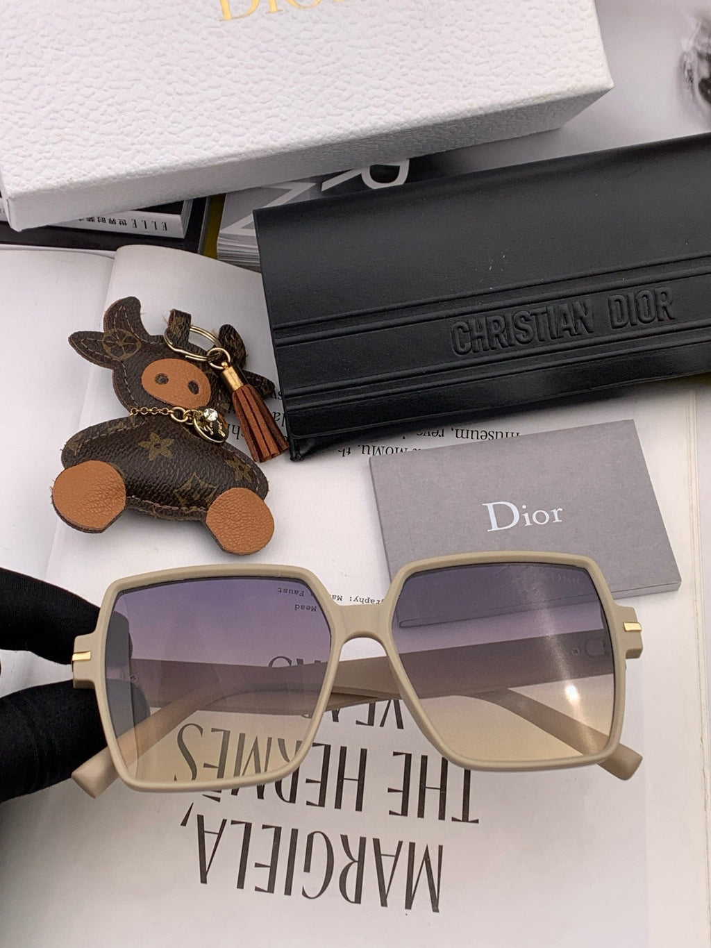 DIOR MONTAIGNE SQUARE SUNGLASSES CD4780 IN ACETATE
