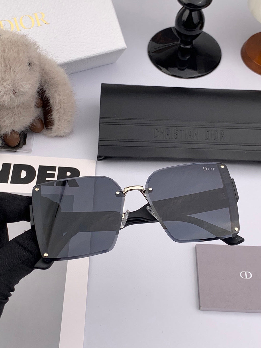 DIOR MONTAIGNE SQUARE SUNGLASSES CD1677 IN ACETATE