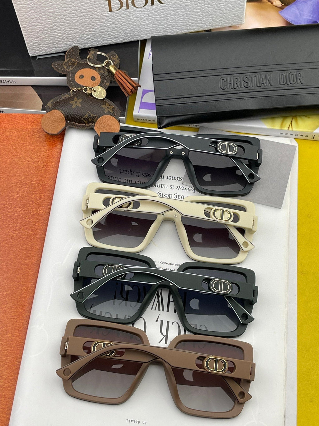 DIOR MONTAIGNE SQUARE SUNGLASSES CD7129 IN ACETATE