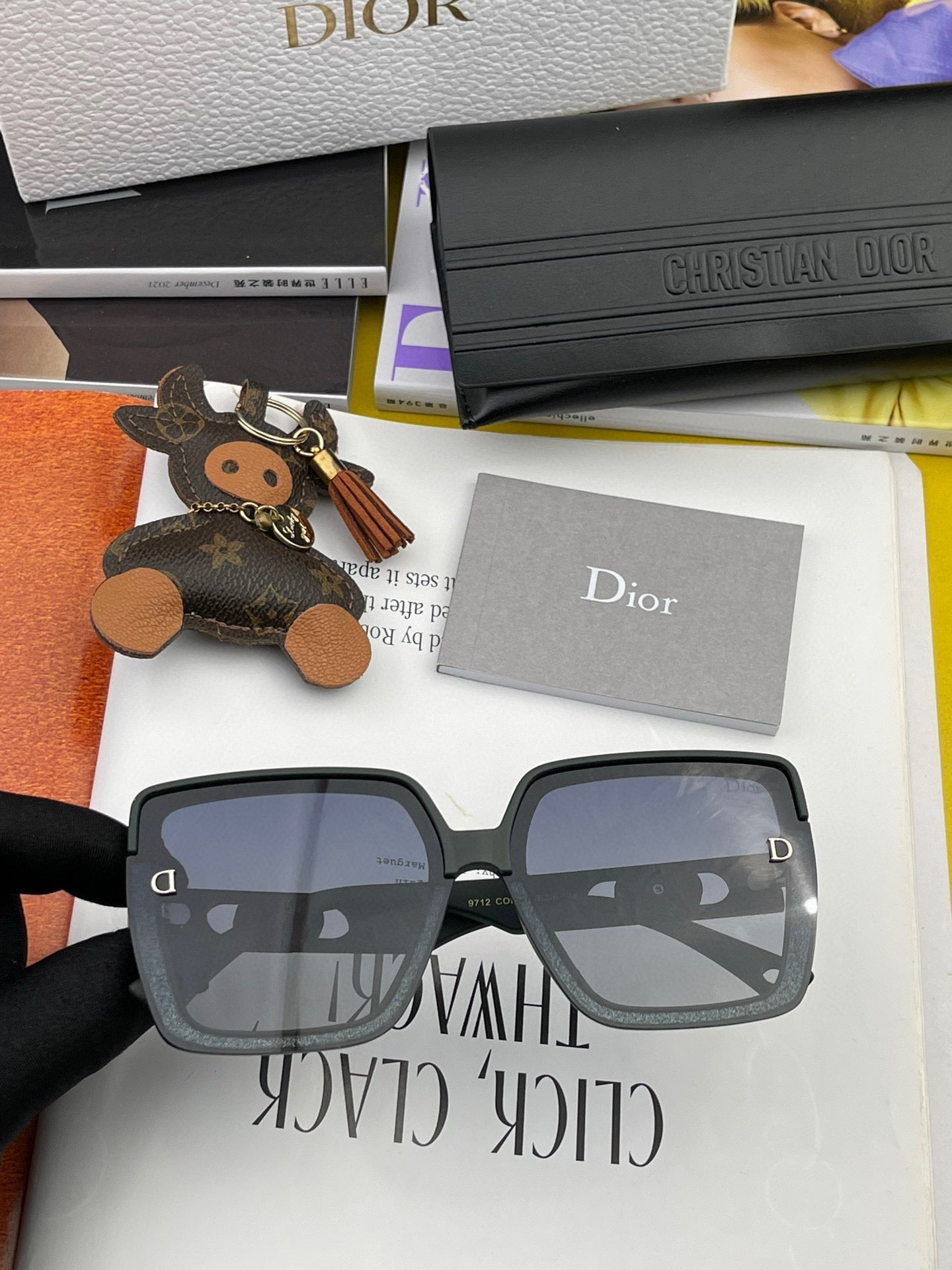 DIOR MONTAIGNE SQUARE SUNGLASSES CD7129 IN ACETATE