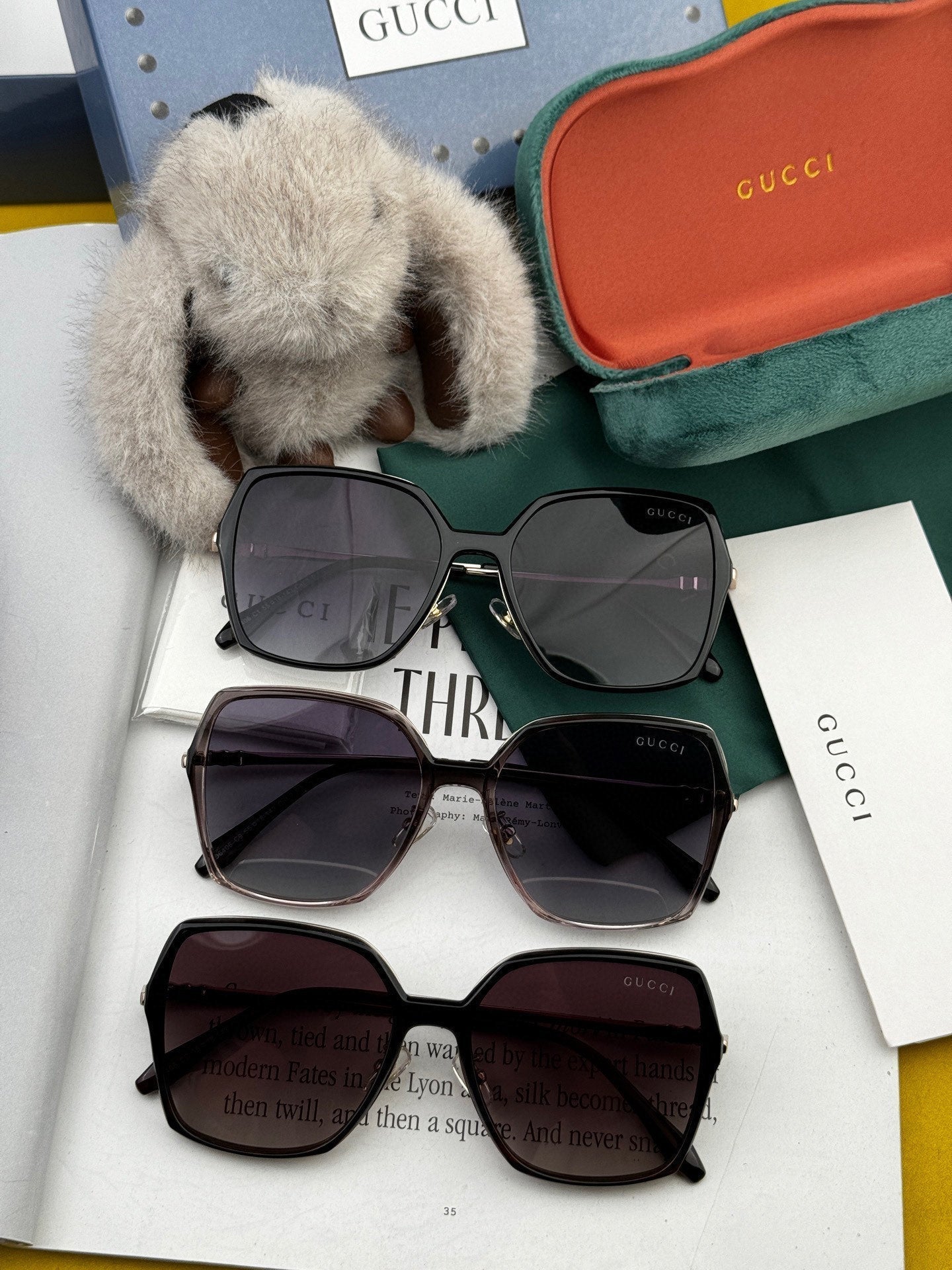 GUCCI SQUARE FRAME SUNGLASSES G6640 IN METAL