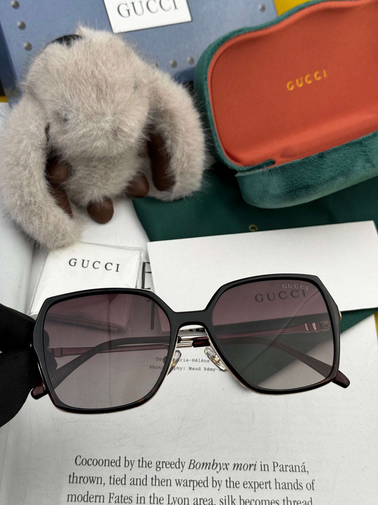GUCCI SQUARE FRAME SUNGLASSES G6640 IN METAL