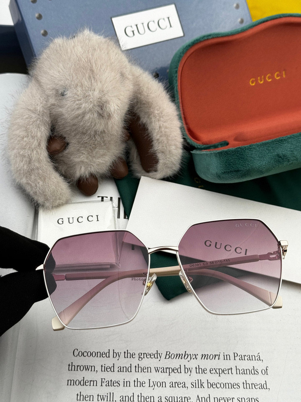 GUCCI OVERSIZED SQUARE FRAME SUNGLASSES G1639 IN METAL