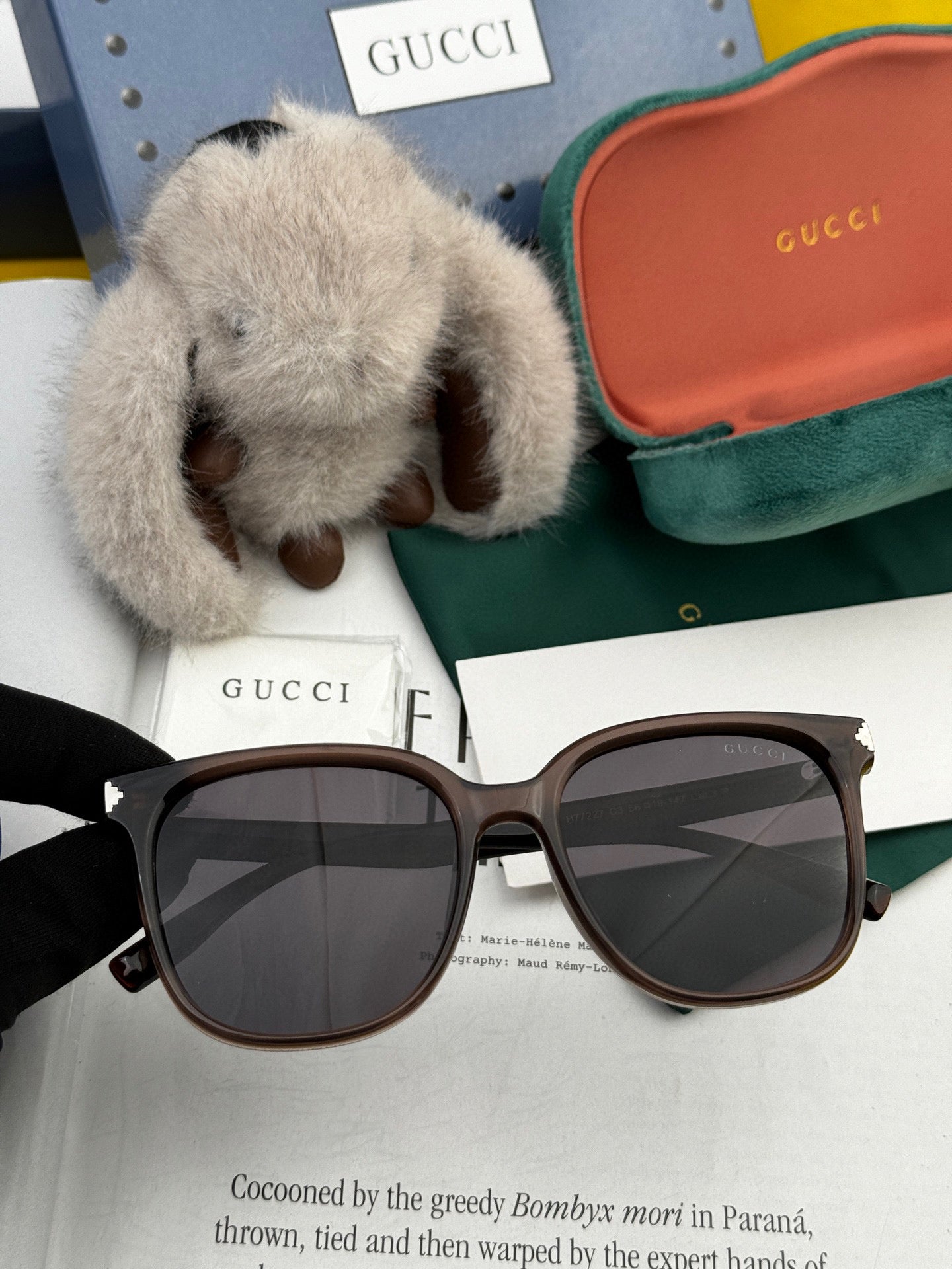 GUCCI SQUARE FRAME SUNGLASSES G77722 IN ACETATE